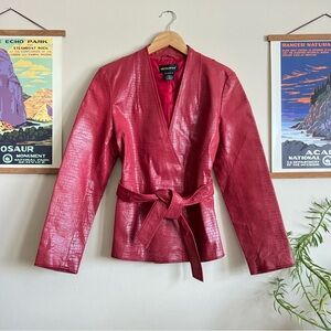 Vintage Metrostyle Red Leather Jacket
